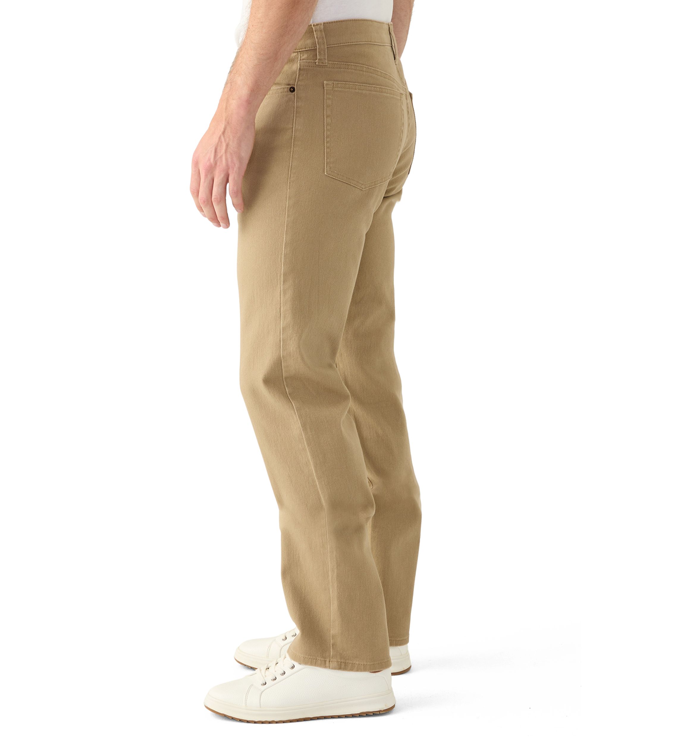 Khaki Straight Leg Pants