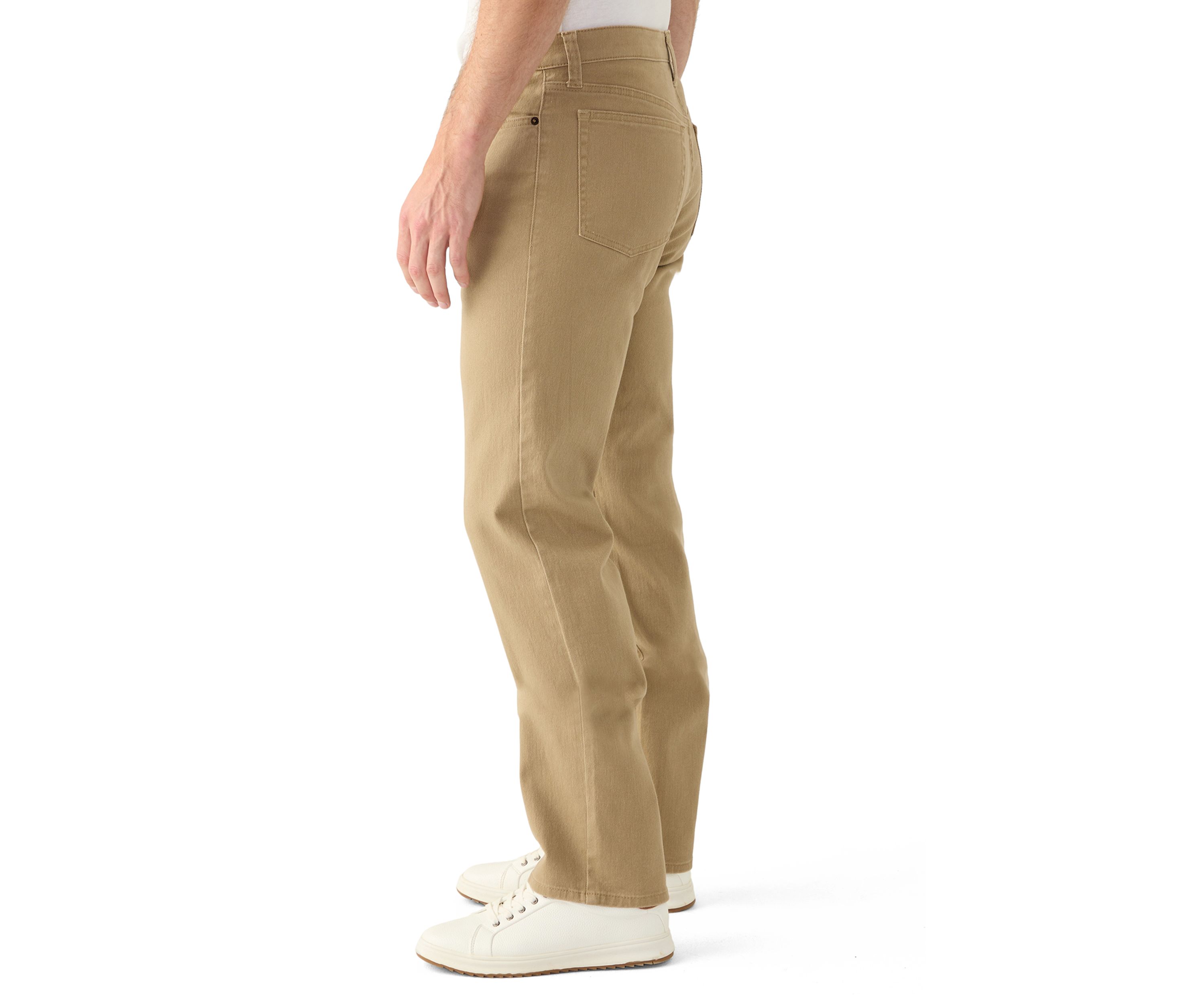 Khaki Straight Leg Pants