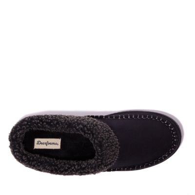 Marshall Microsuede Moc Toe Clog with Berber Cuff