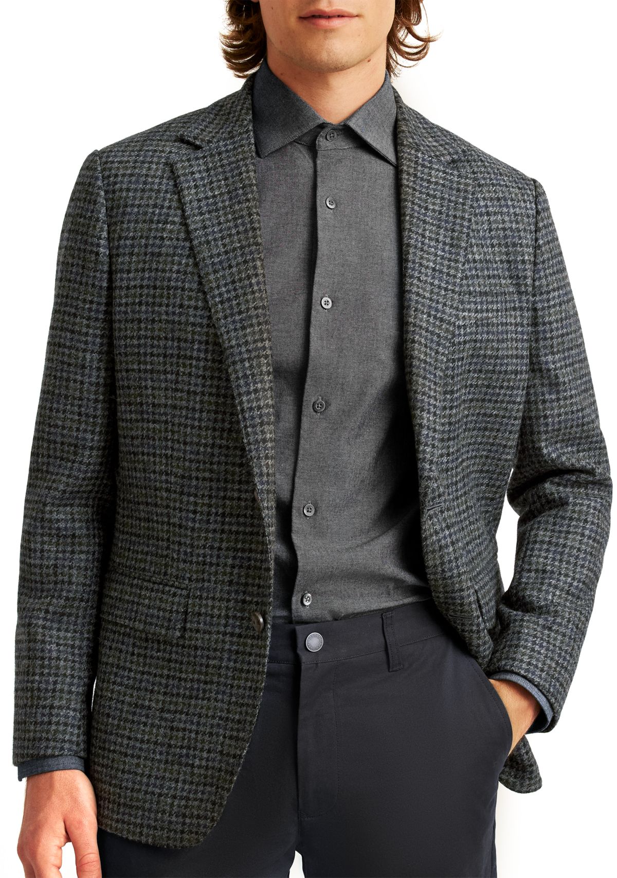 Mens Jetsetter Unconstructed British Tweed Blazer