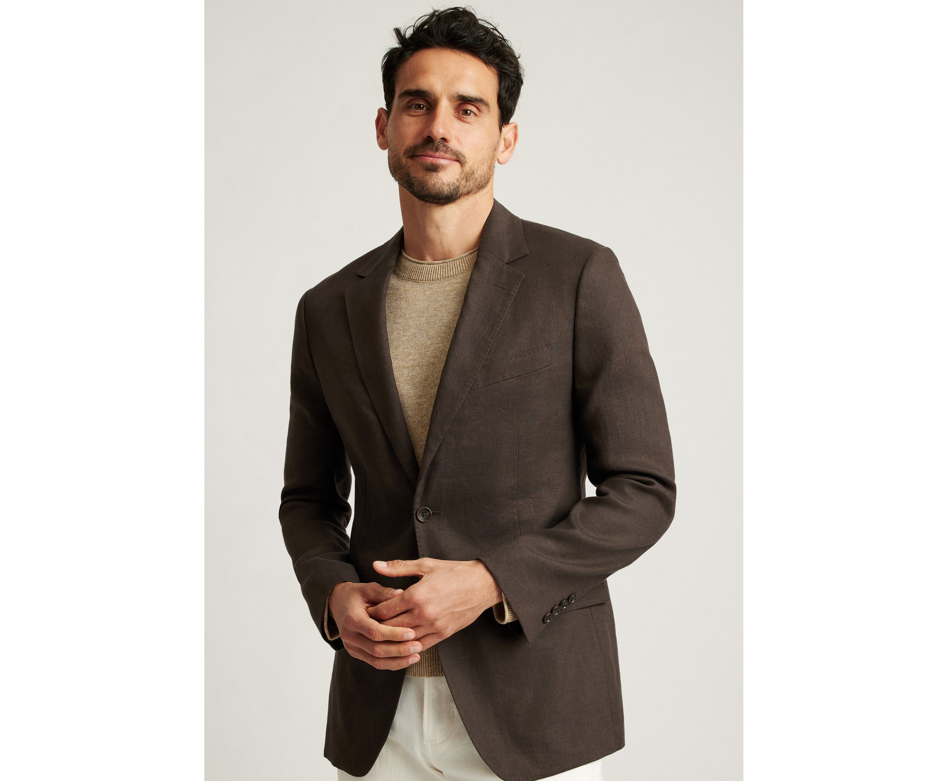 Mens Stretch Linen Suit Jacket