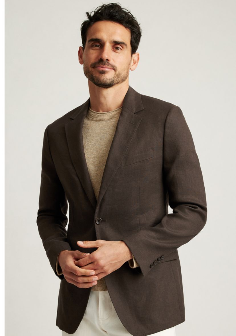 Mens Stretch Linen Suit Jacket