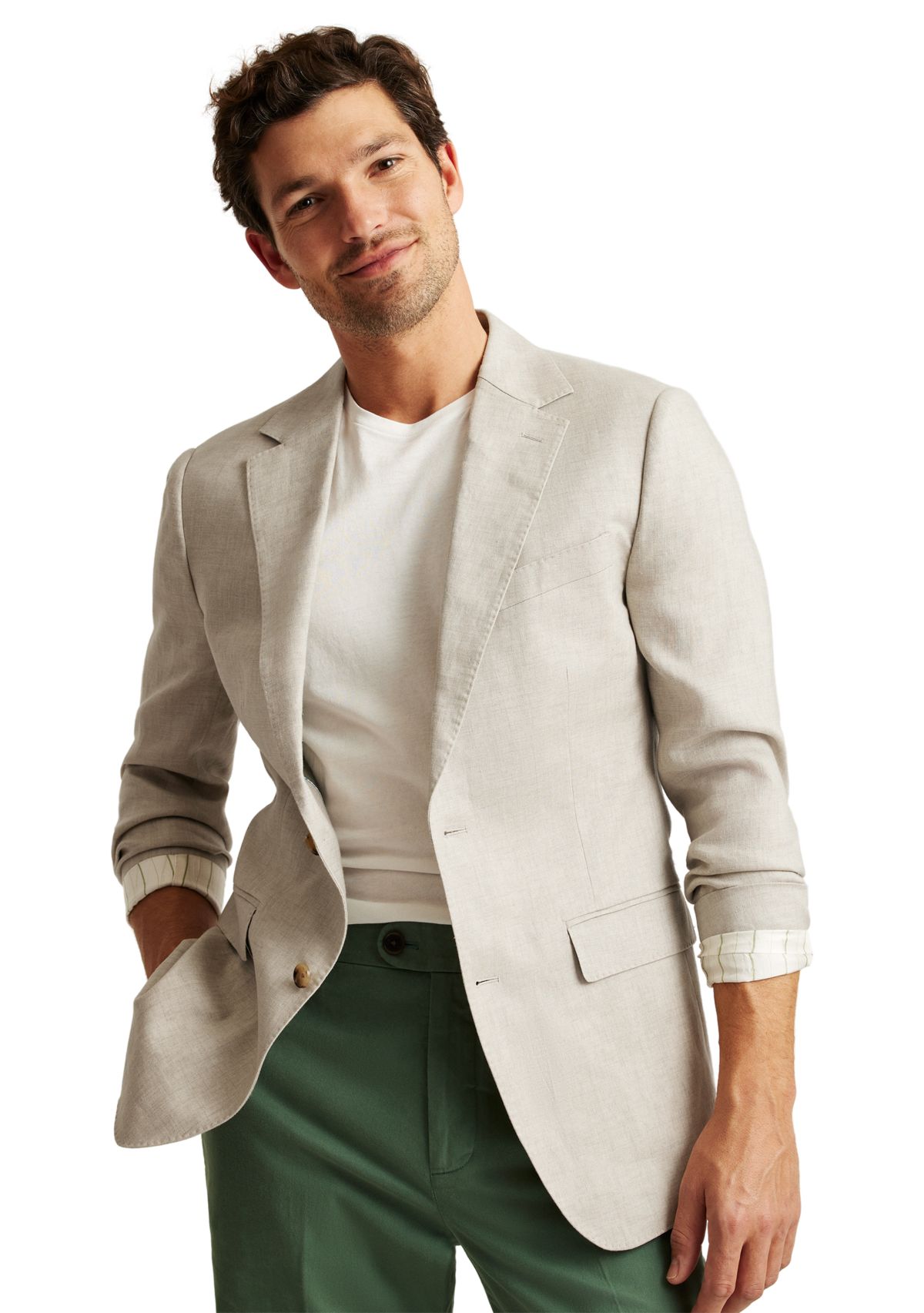 Mens Stretch Linen Suit Jacket