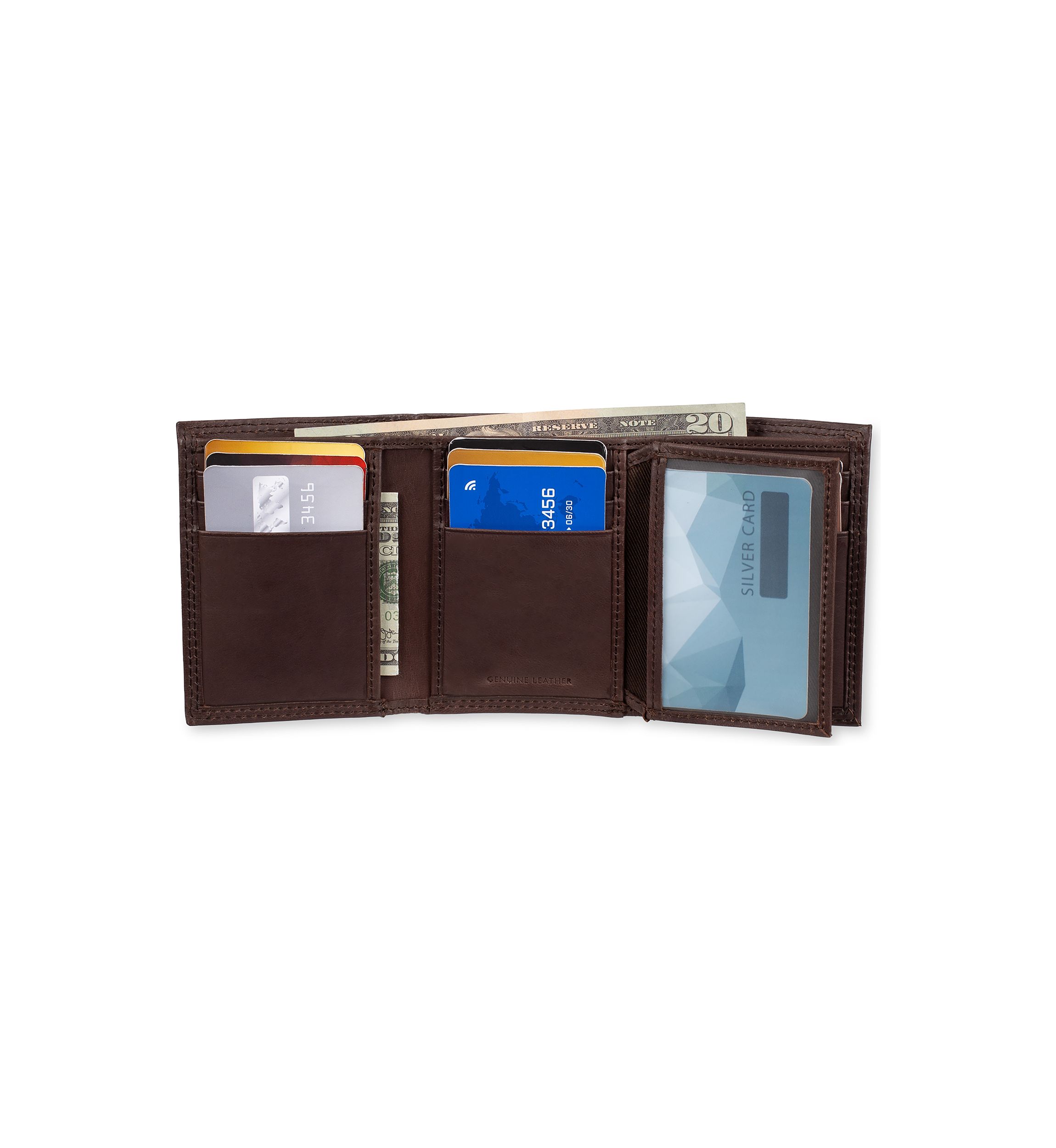 RFID Extra Capacity Trifold Wallet