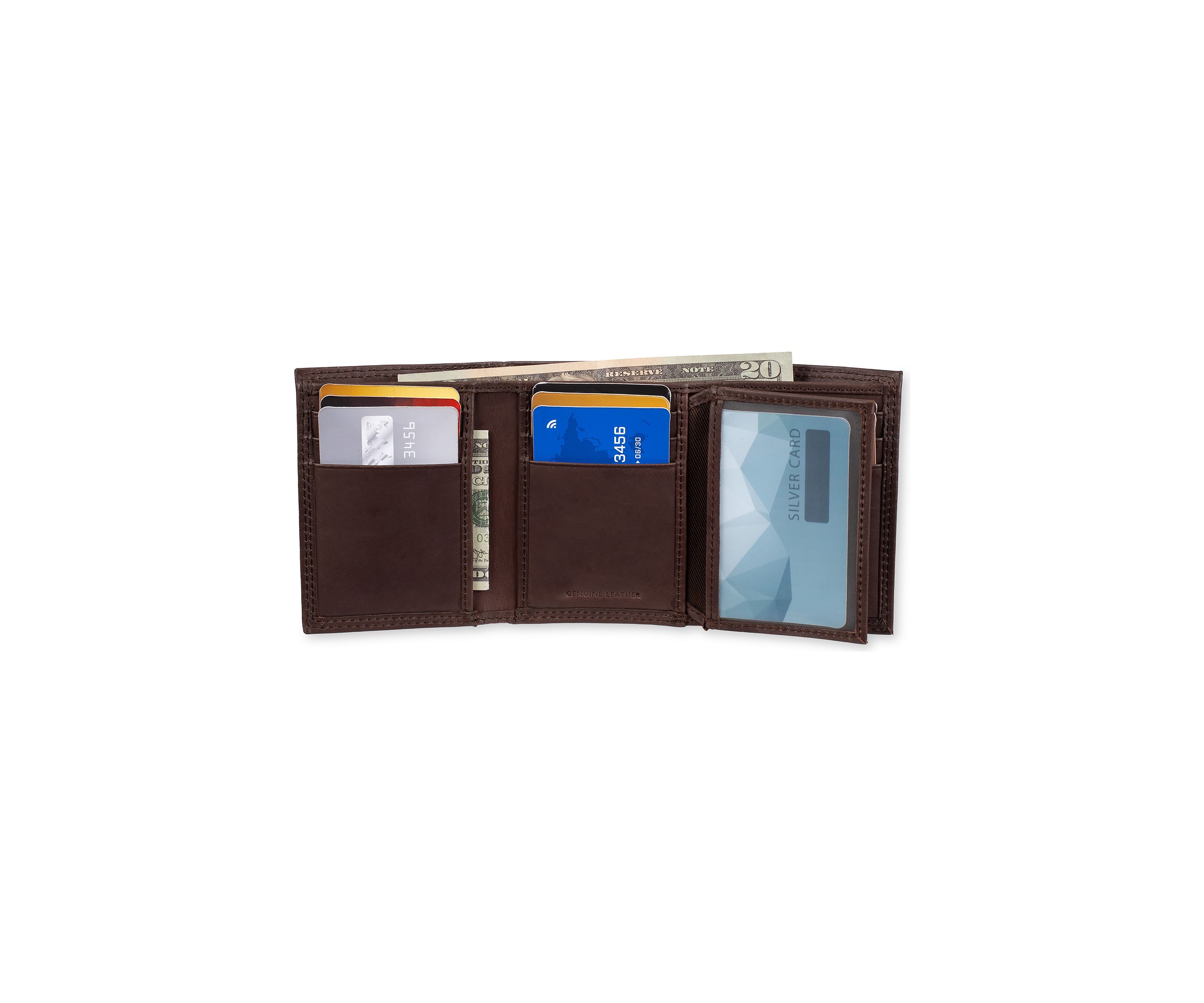 RFID Extra Capacity Trifold Wallet