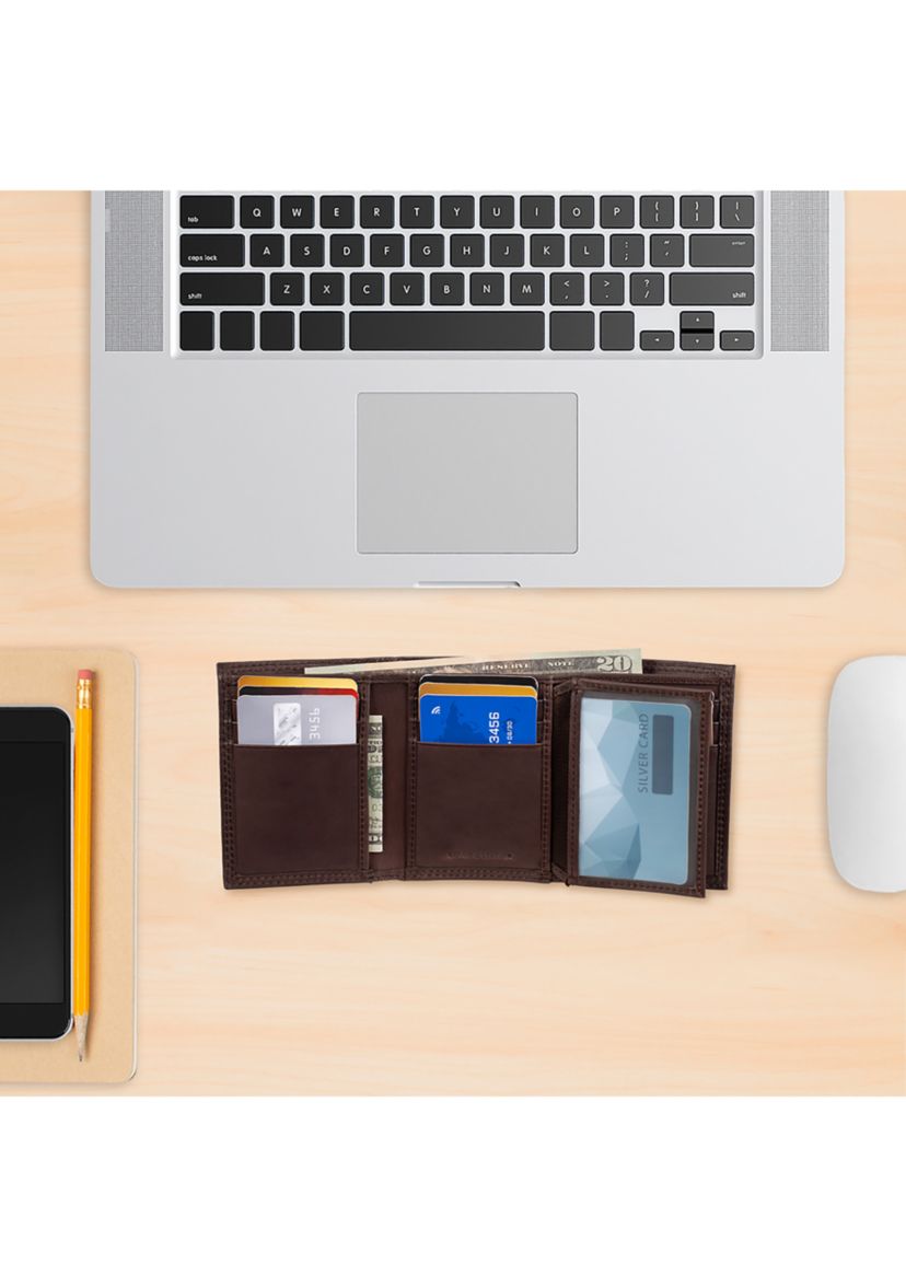 RFID Extra Capacity Trifold Wallet