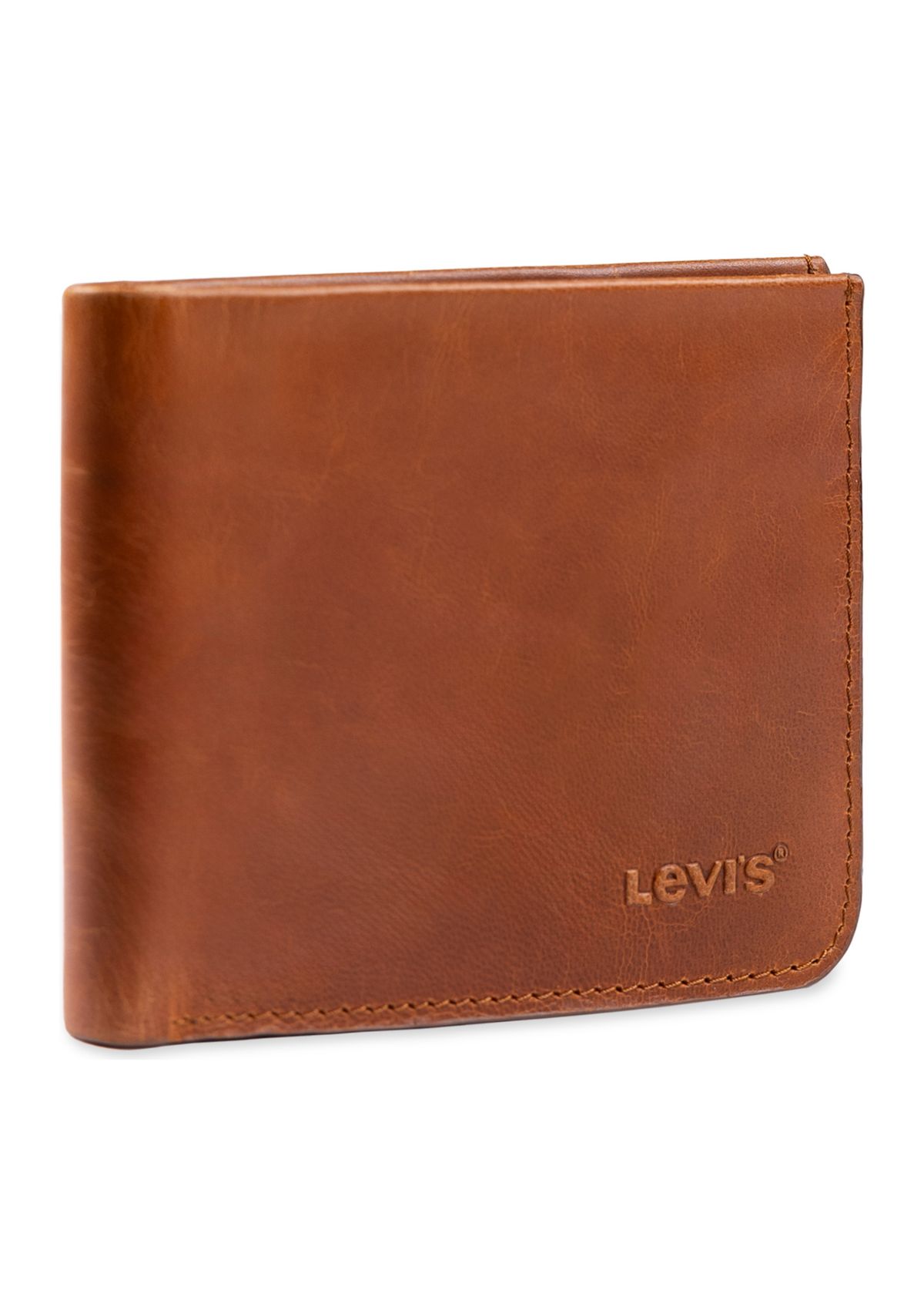 Leather Debossed Logo Bifold Wallet