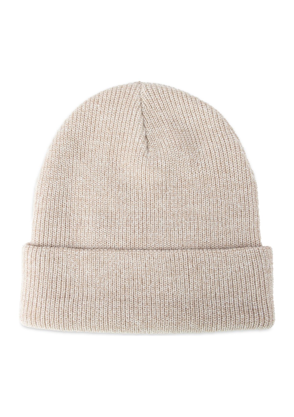 Cardigan Stitch Logo Patch Beanie Hat