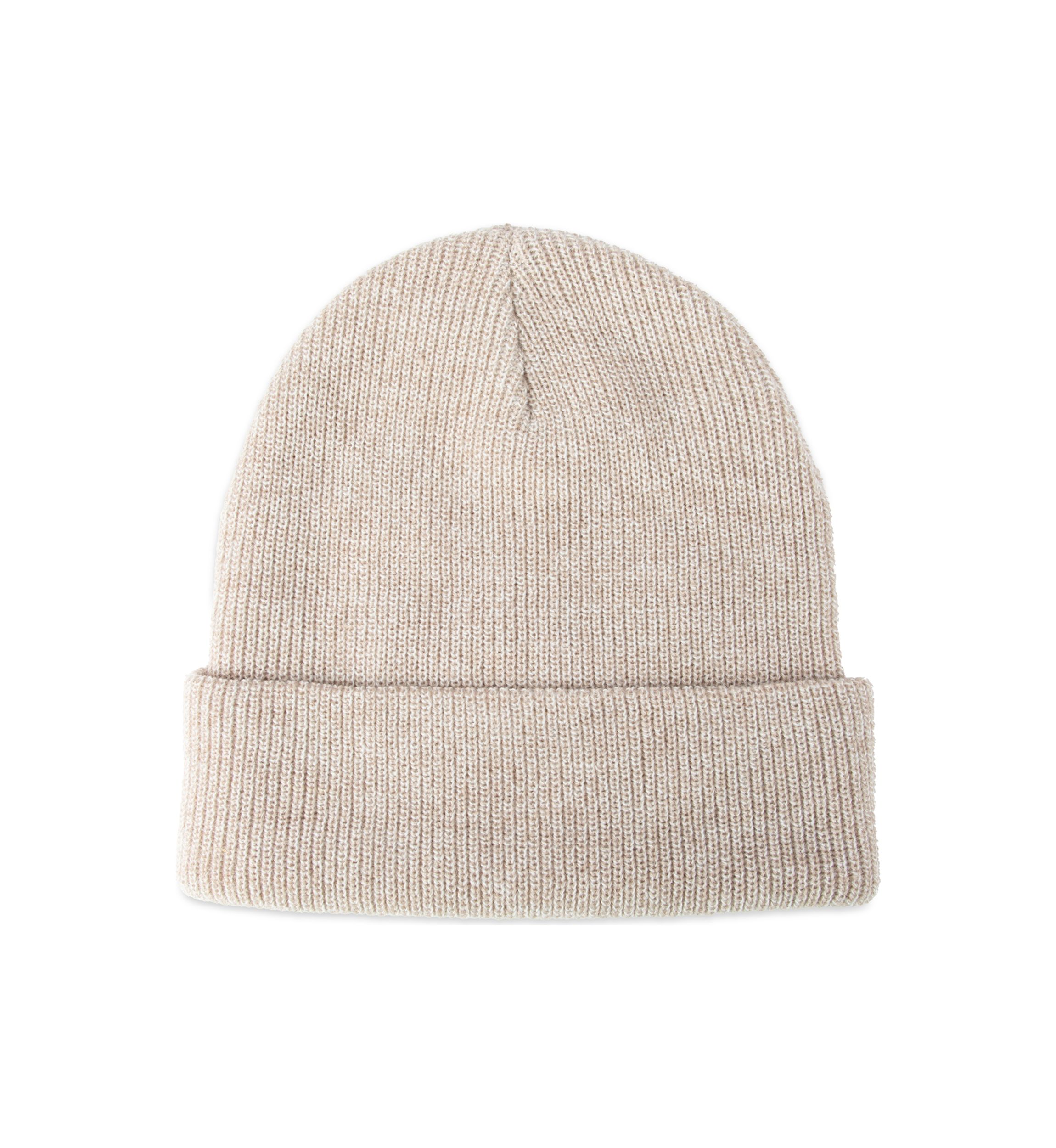 Cardigan Stitch Logo Patch Beanie Hat