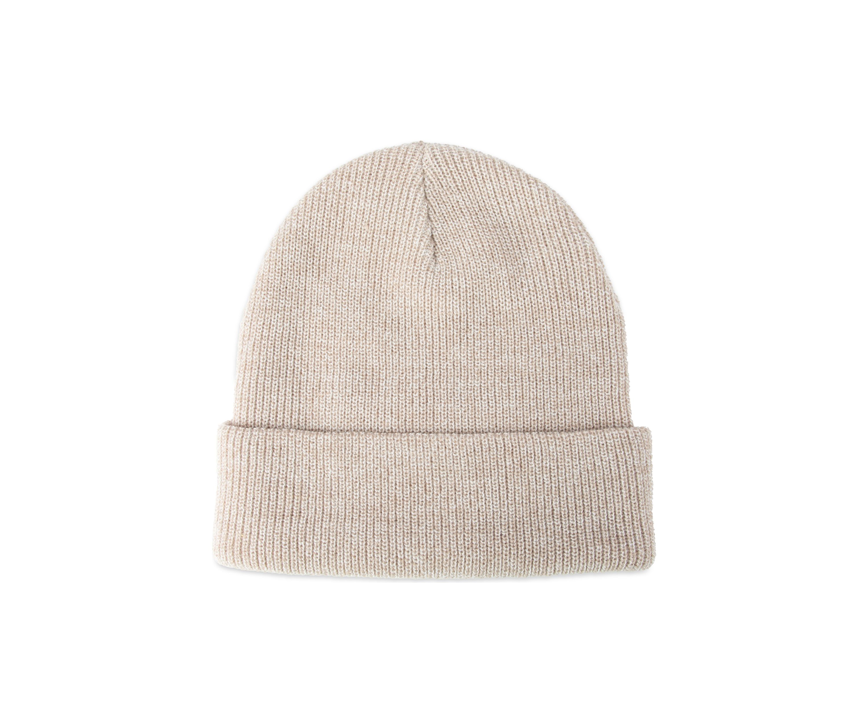 Cardigan Stitch Logo Patch Beanie Hat