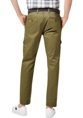 Washed Cotton Stretch Cargo Pants