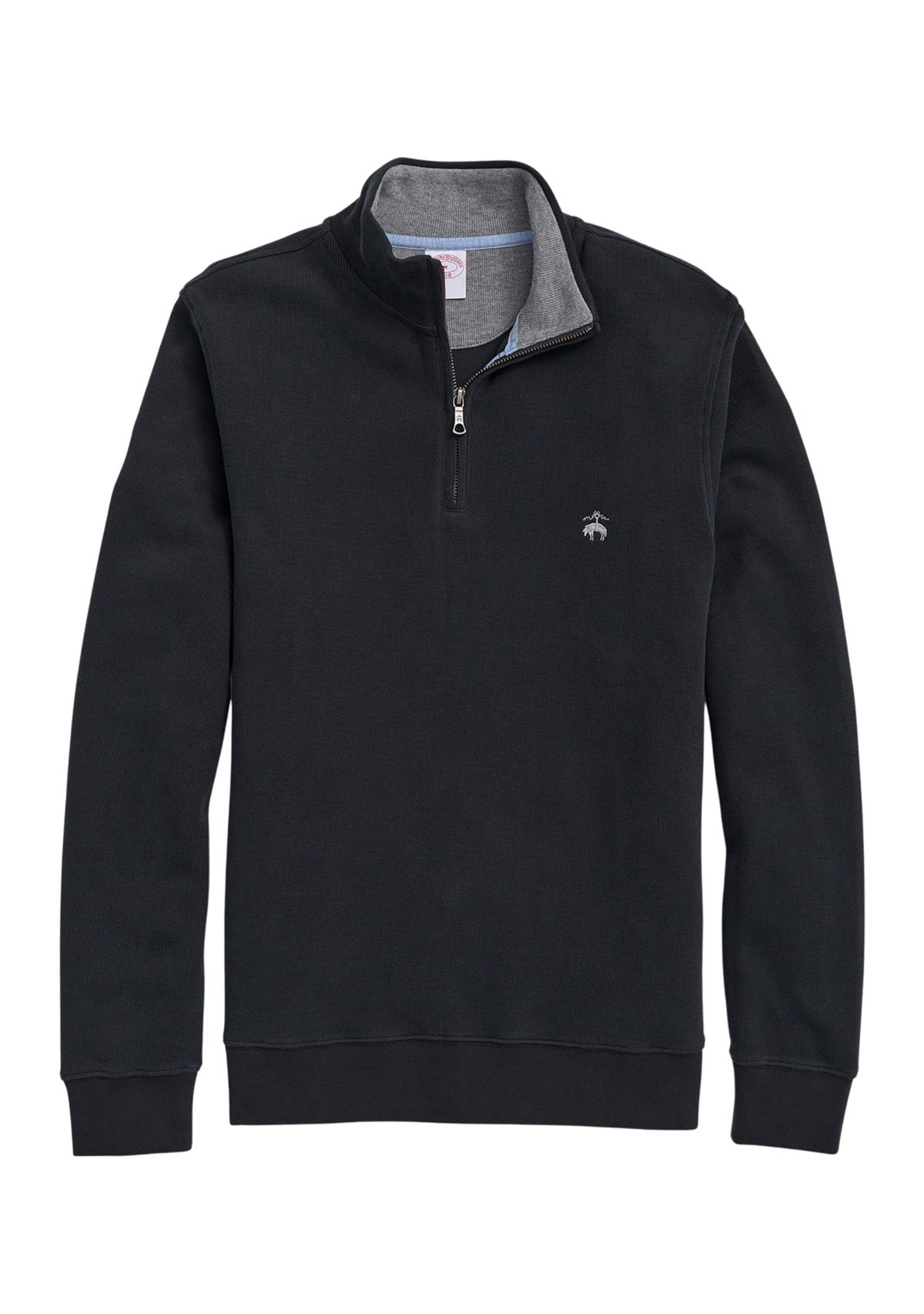 Mens Ribbed French Terry Half Zip Pullover