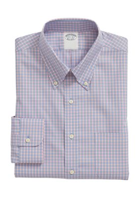 Brooks Brothers Men's Stretch Supima Cotton Non-Iron Pinpoint Oxford ...