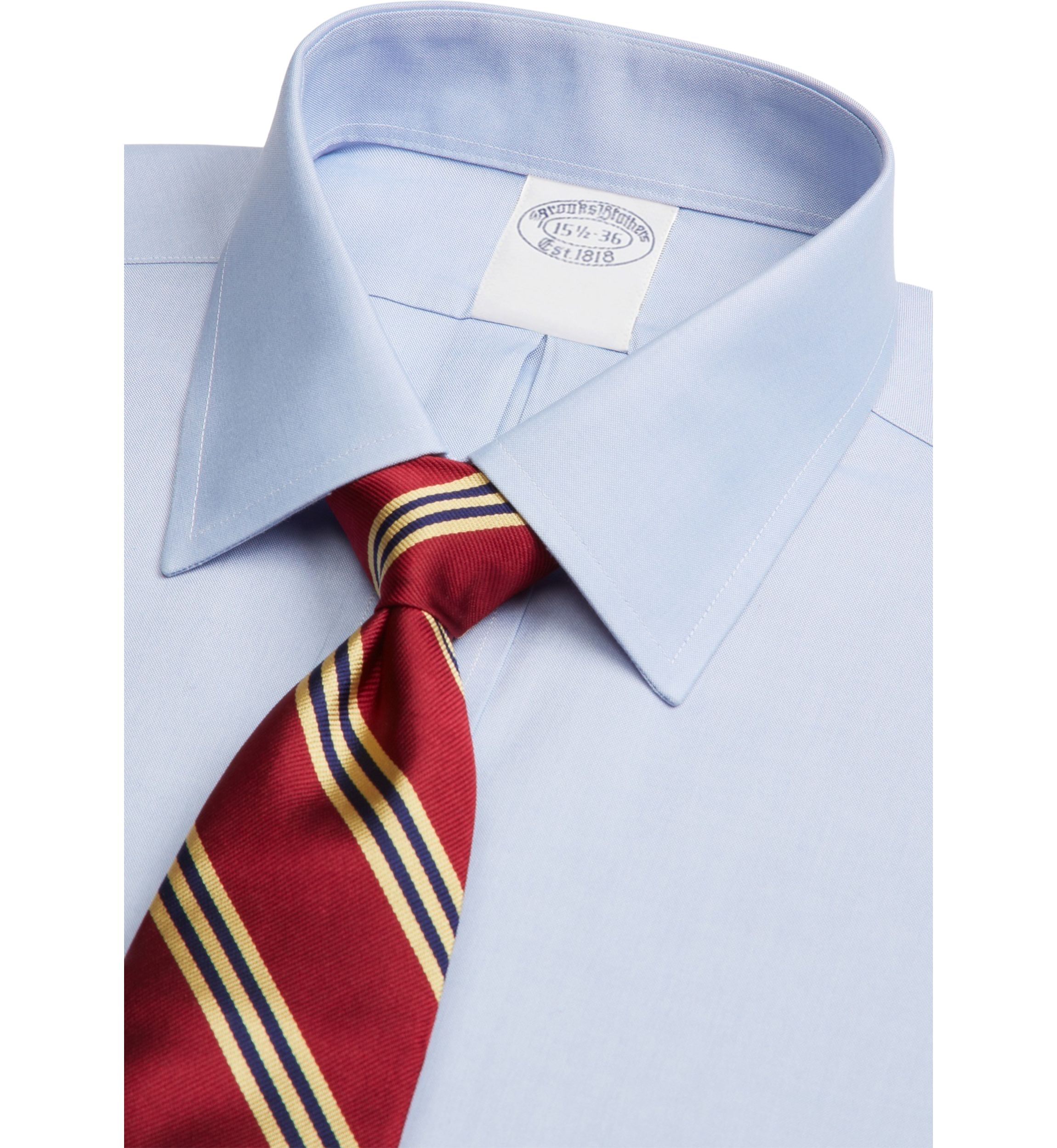 Mens Stretch Supima Cotton Non-Iron Pinpoint Oxford Ainsley Collar Dress Shirt