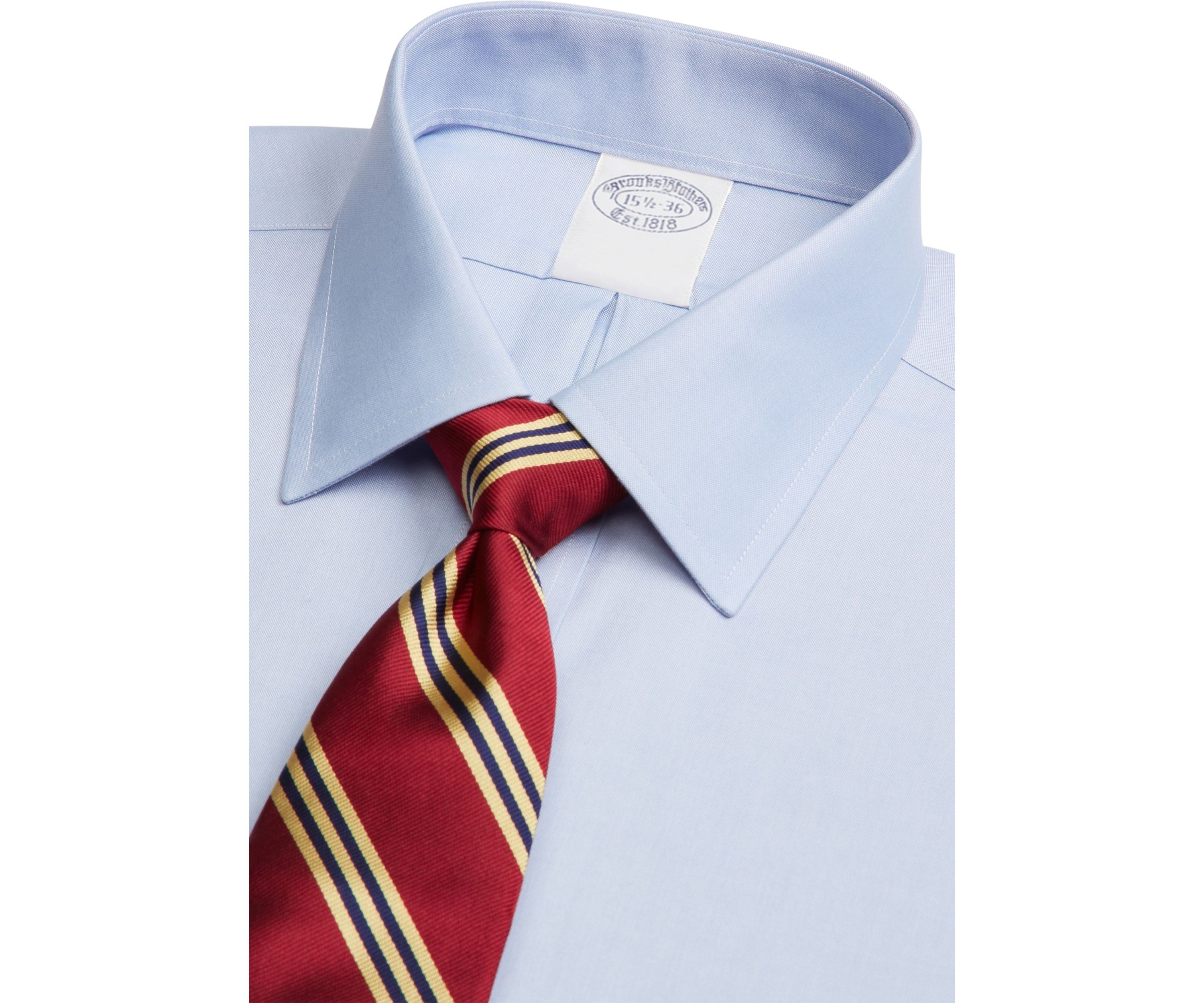 Mens Stretch Supima Cotton Non-Iron Pinpoint Oxford Ainsley Collar Dress Shirt