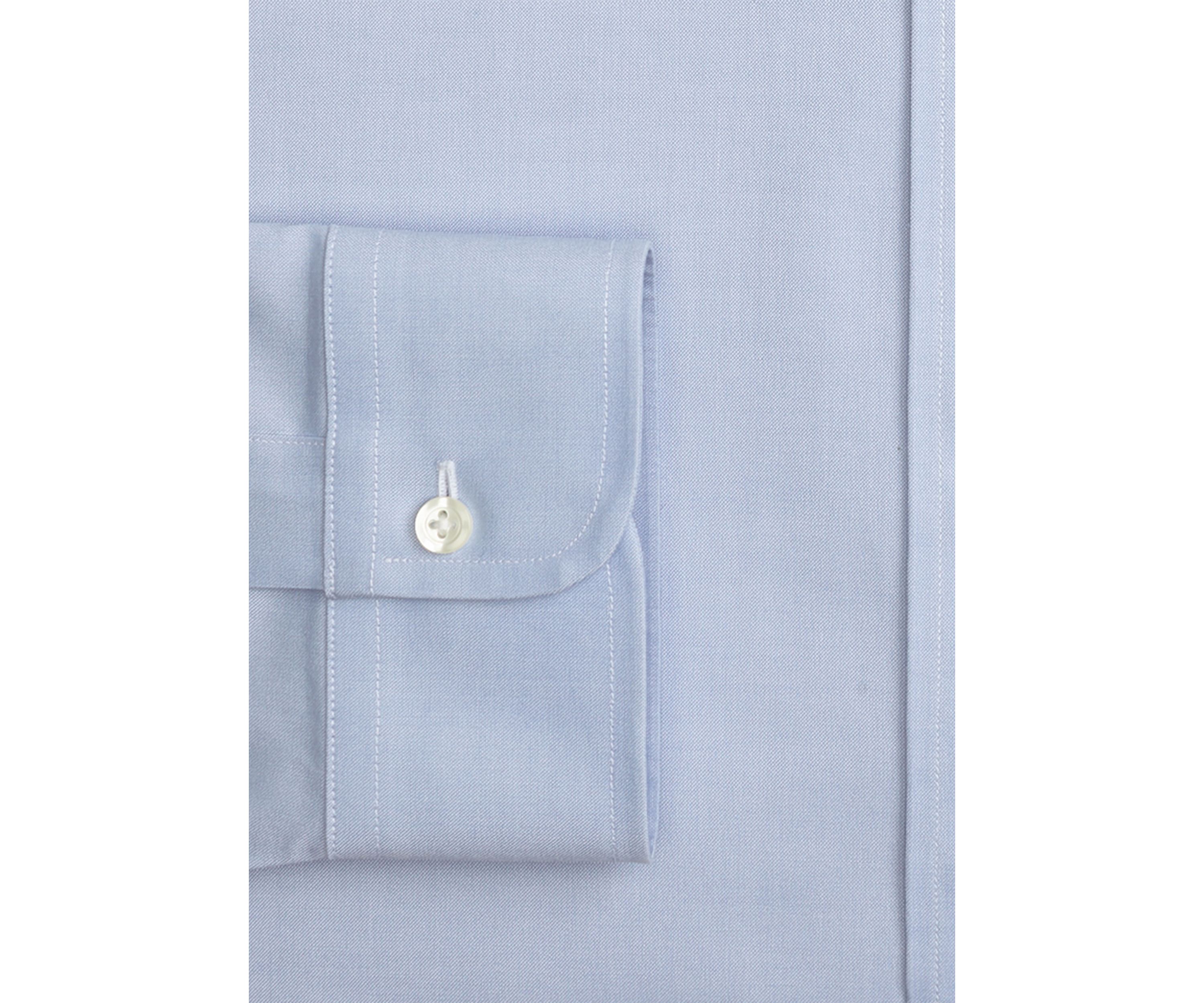 Mens Stretch Supima Cotton Non-Iron Pinpoint Oxford Ainsley Collar Dress Shirt