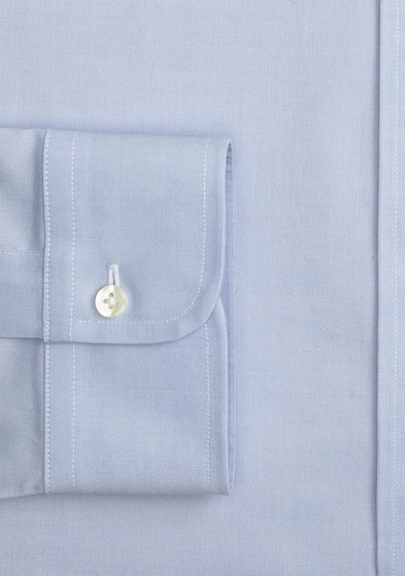 Mens Stretch Supima Cotton Non-Iron Pinpoint Oxford Ainsley Collar Dress Shirt