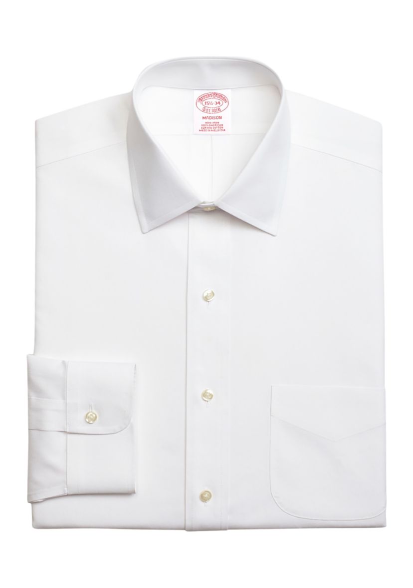 Mens Stretch Supima Cotton Non-Iron Pinpoint Oxford Ainsley Collar Dress Shirt