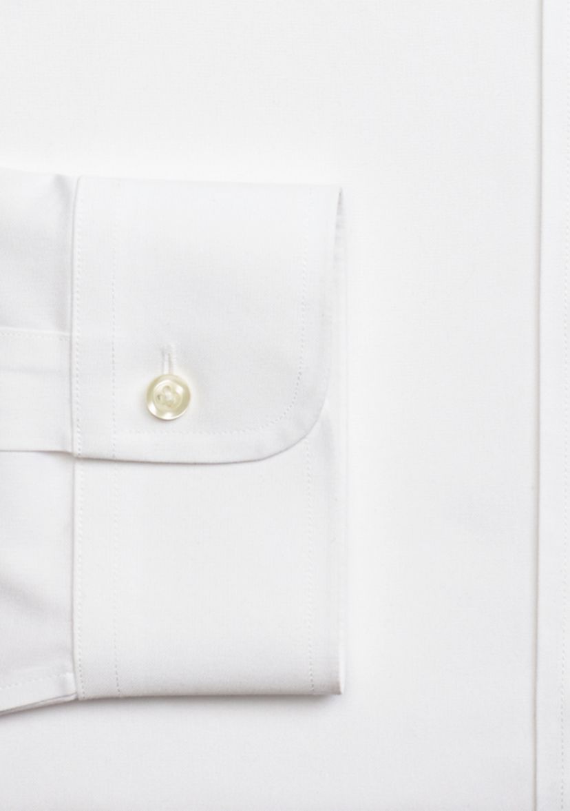 Mens Stretch Supima Cotton Non-Iron Pinpoint Oxford Ainsley Collar Dress Shirt