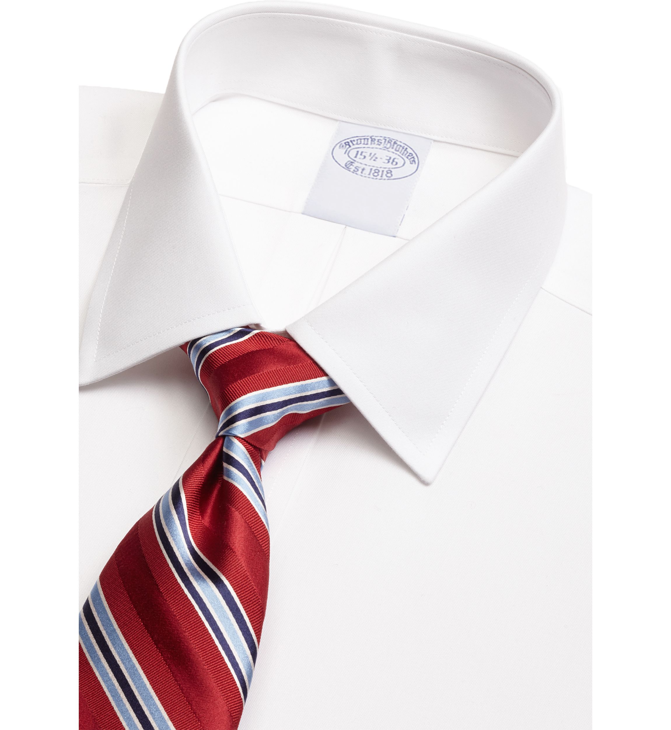 Mens Stretch Supima Cotton Non-Iron Pinpoint Oxford Ainsley Collar Dress Shirt
