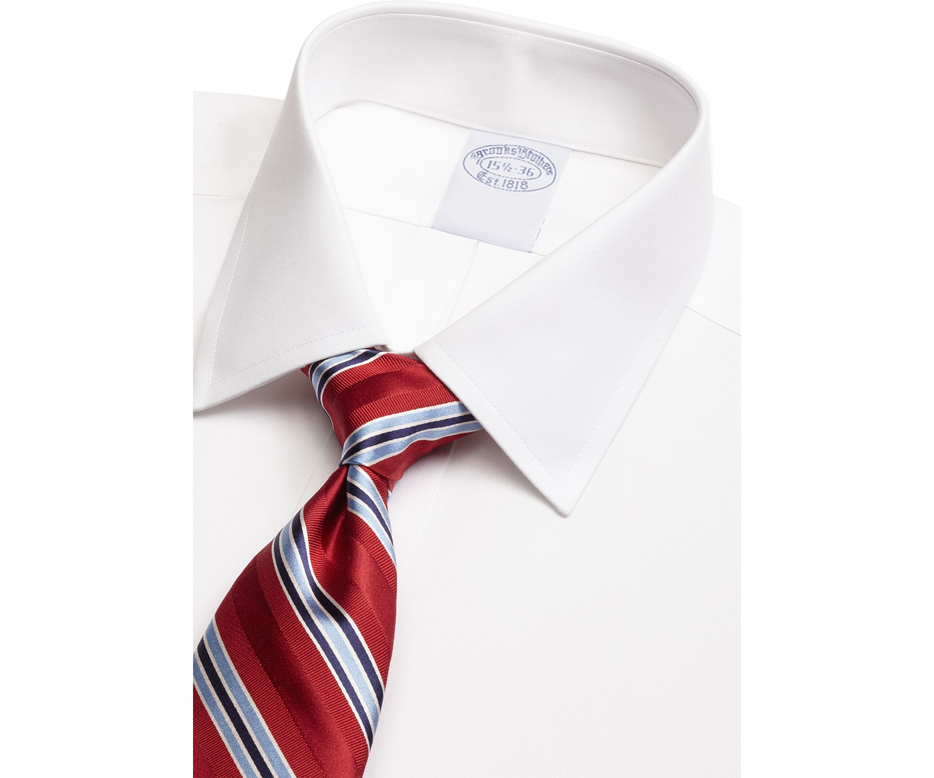 Mens Stretch Supima Cotton Non-Iron Pinpoint Oxford Ainsley Collar Dress Shirt