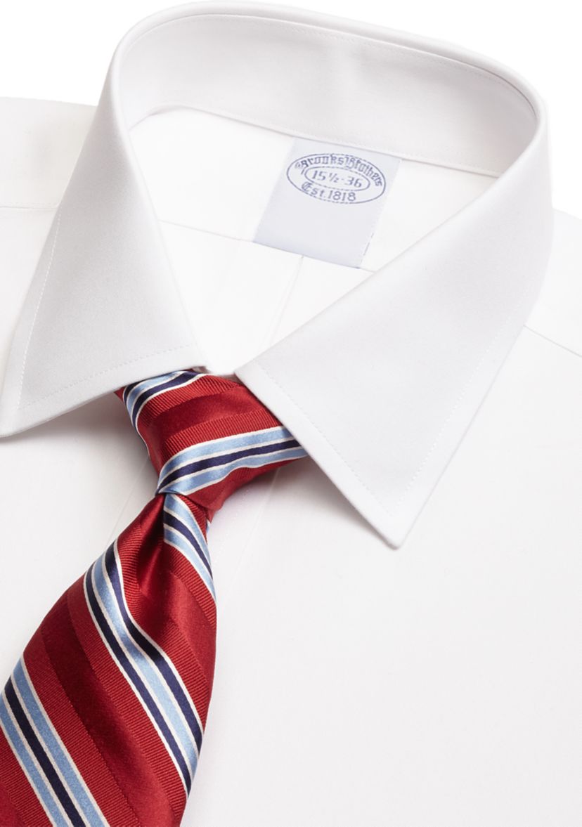 Mens Stretch Supima Cotton Non-Iron Pinpoint Oxford Ainsley Collar Dress Shirt