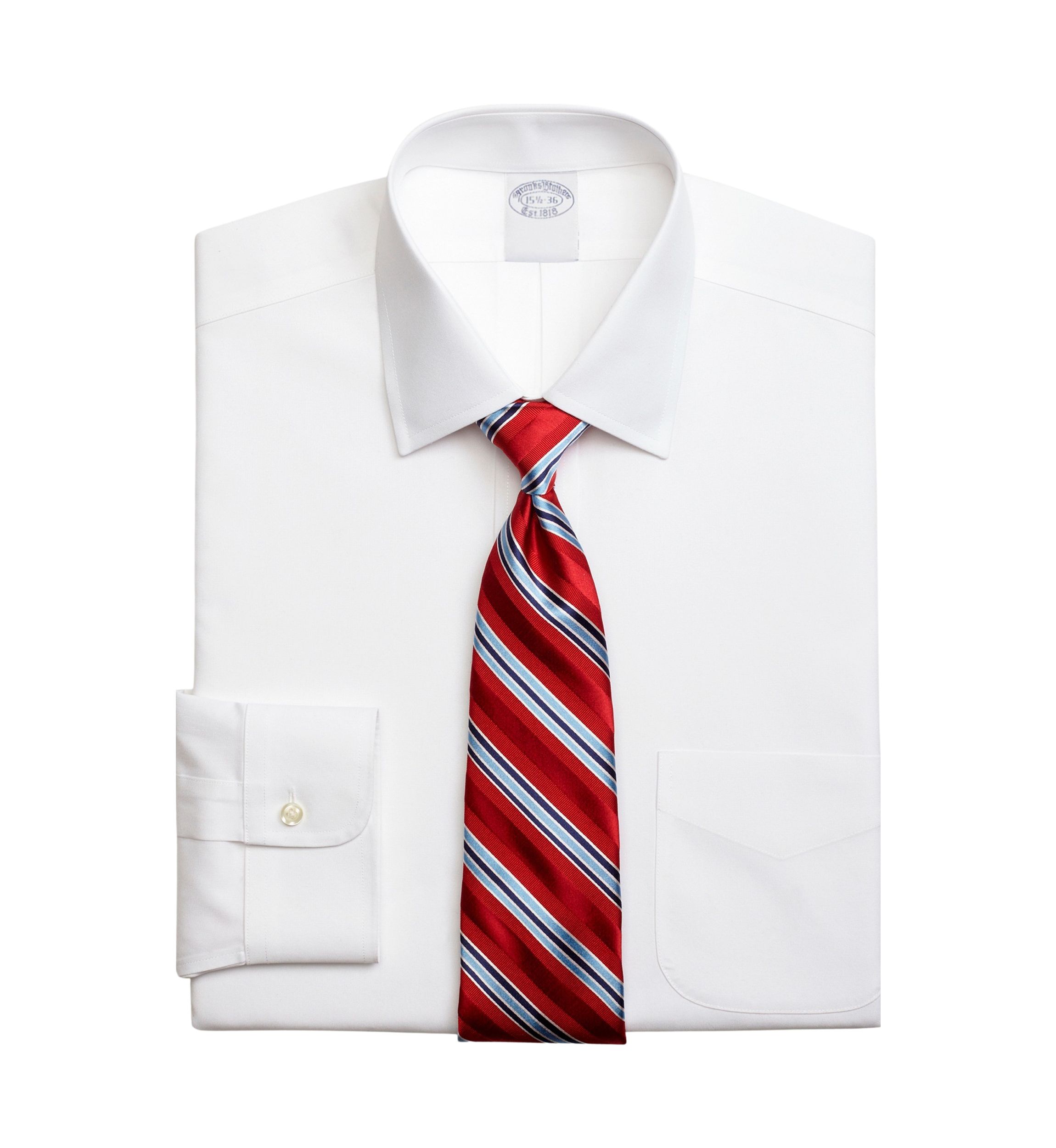 Mens Stretch Supima Cotton Non-Iron Pinpoint Oxford Ainsley Collar Dress Shirt