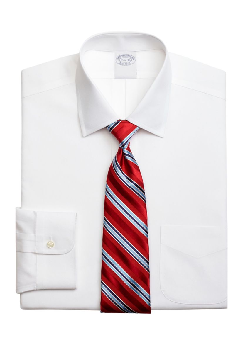 Mens Stretch Supima Cotton Non-Iron Pinpoint Oxford Ainsley Collar Dress Shirt