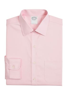 Brooks Brothers Men's Stretch SupimaÂ® Cotton Non Iron Pinpoint Oxford Button Down Collar Dress Shirt