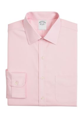Brooks Brothers Men's Stretch Supima® Cotton Non Iron Pinpoint Oxford Button Down Collar Dress Shirt