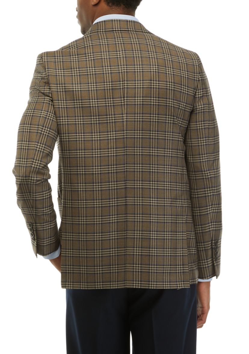 Mens Classic Plaid Sport Coat