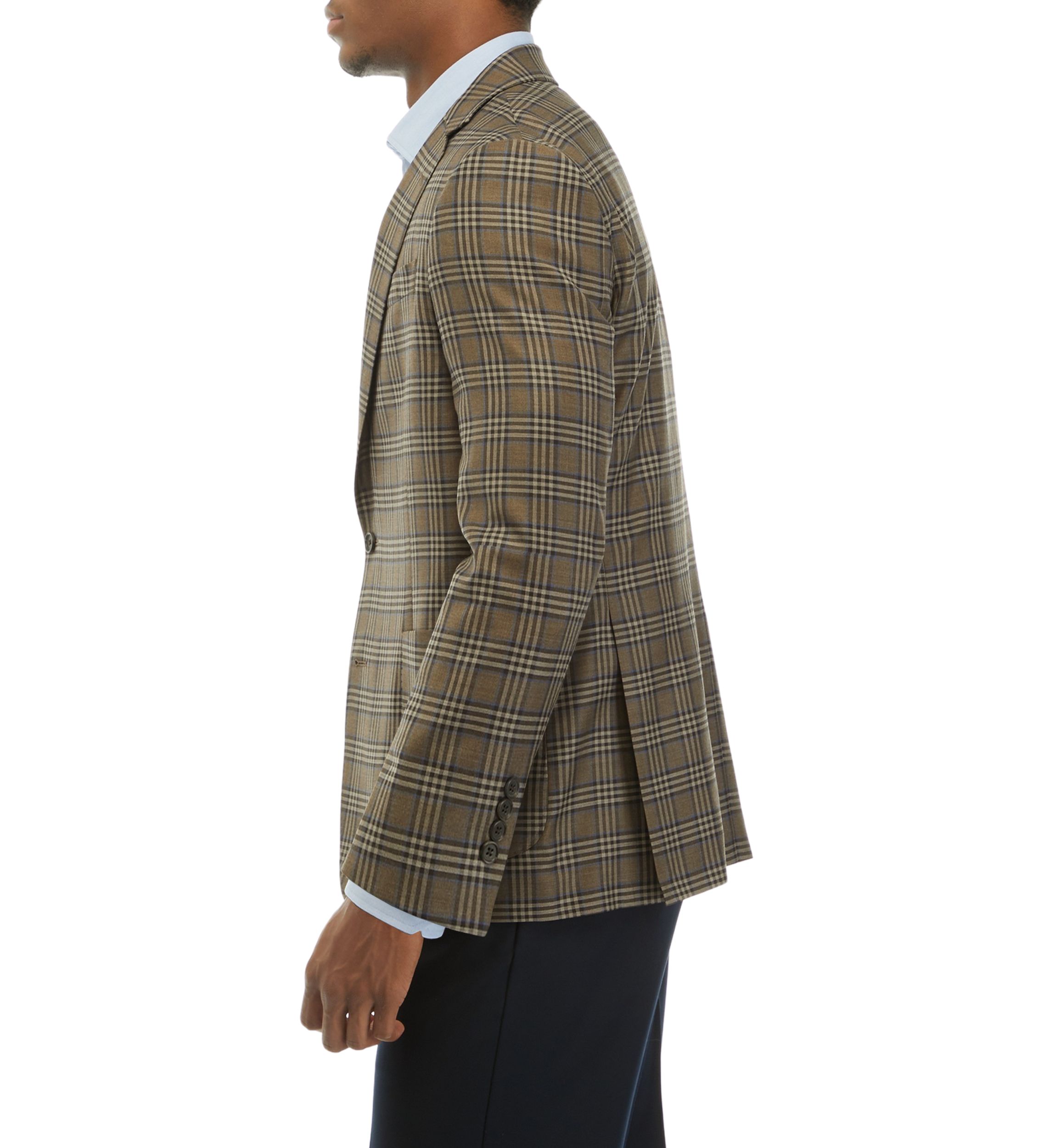 Mens Classic Plaid Sport Coat