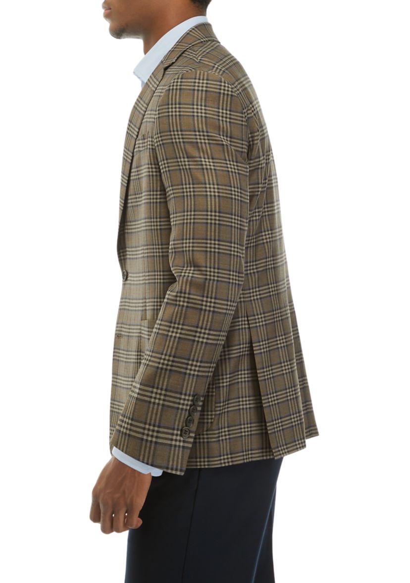 Mens Classic Plaid Sport Coat