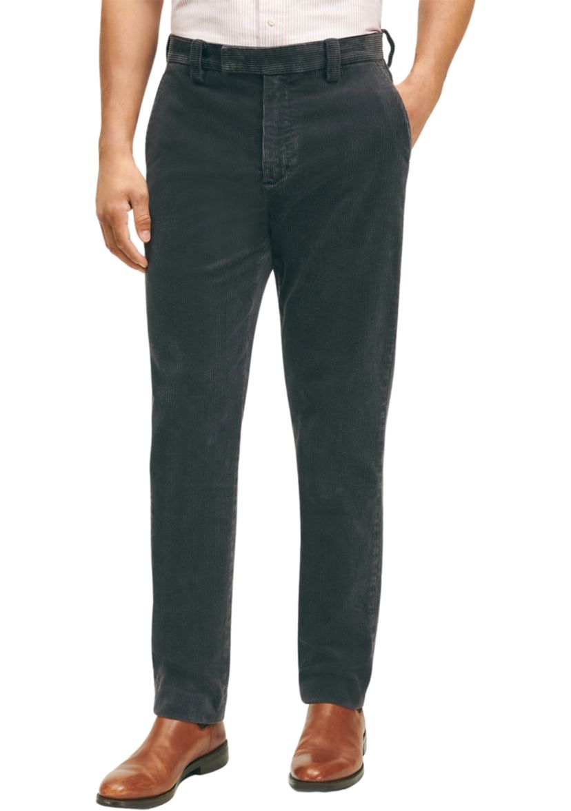 Mens Slim Fit Cotton Wide Wale Corduroy Pants