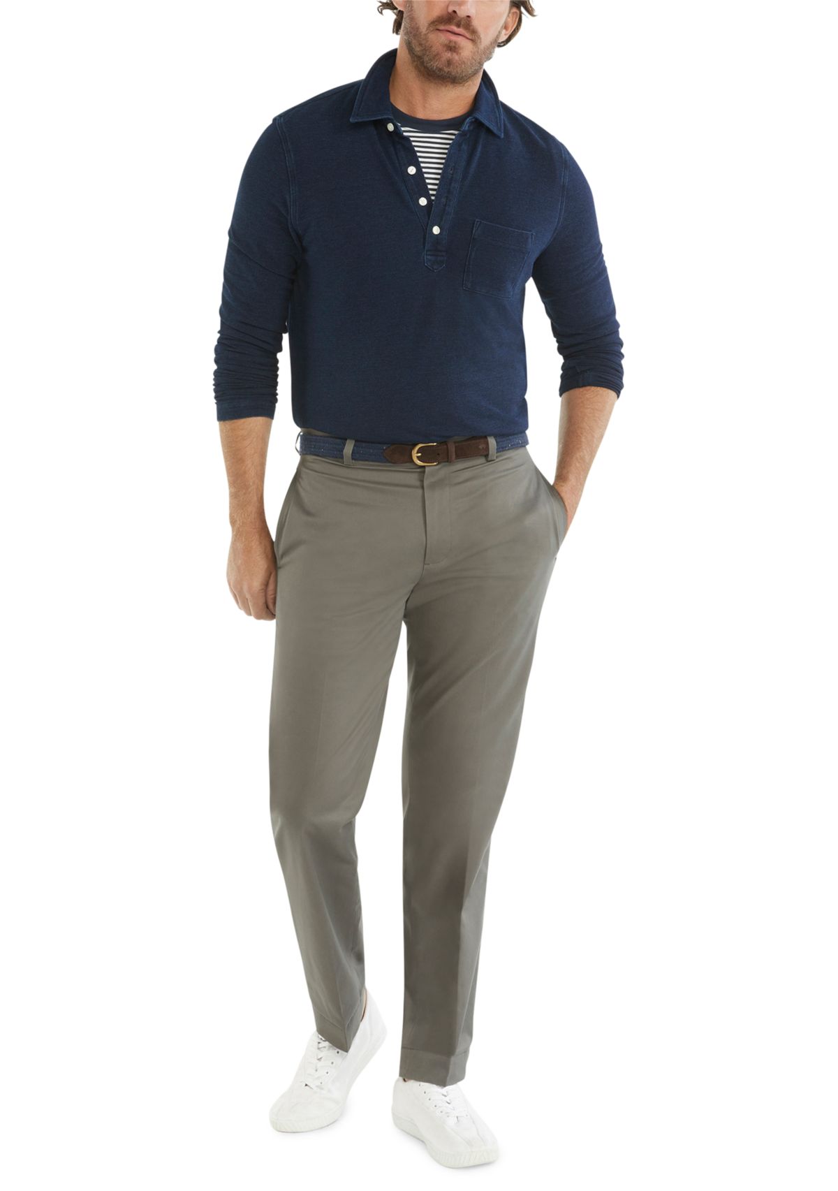 Pantalon pantalon homme Brooks Brothers Advantage chino clark kaki W34