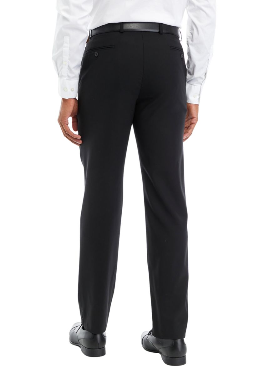 Mens Classic Fit Wool Flannel Dress Pants