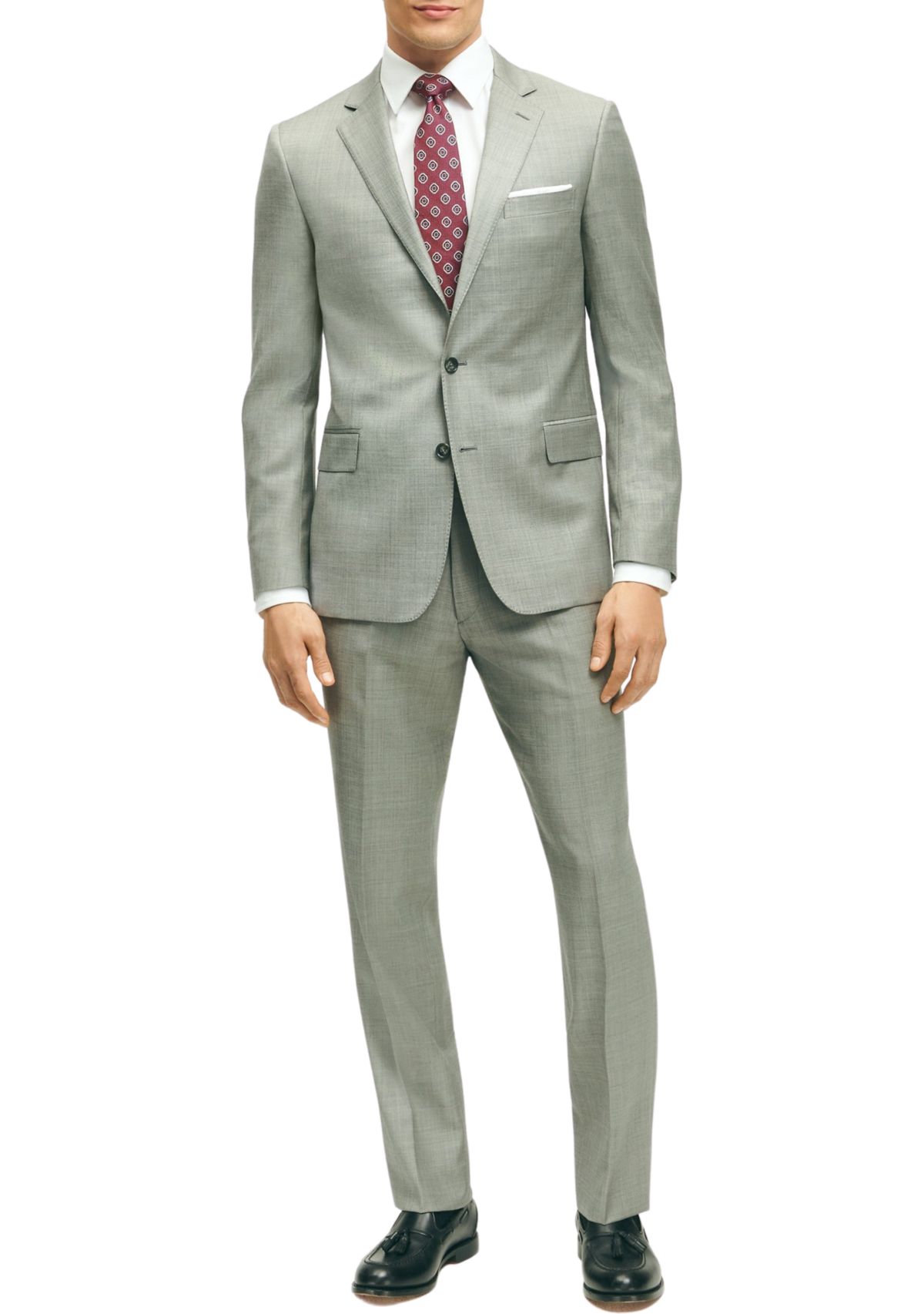 Brooks Brothers Men's Classic Fit Wool Sharkskin 1818 Suit | Belk