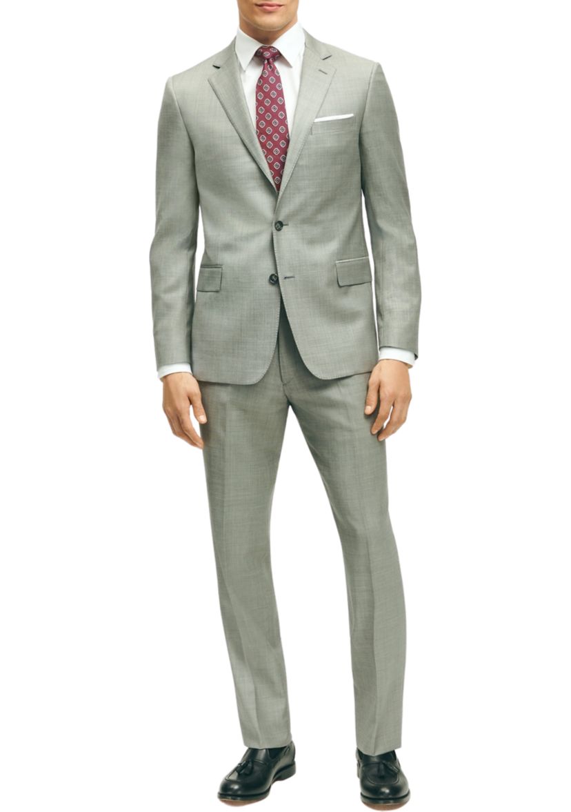 Mens Classic Fit Wool Sharkskin 1818 Suit