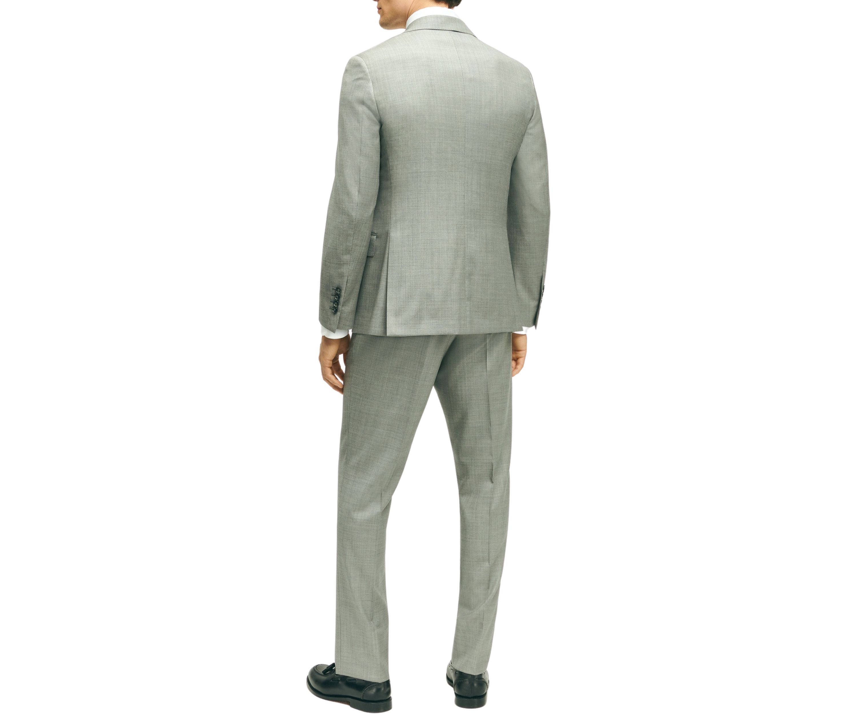 Mens Classic Fit Wool Sharkskin 1818 Suit