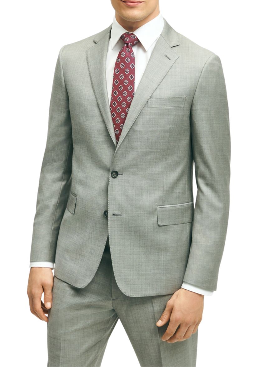 Mens Classic Fit Wool Sharkskin 1818 Suit