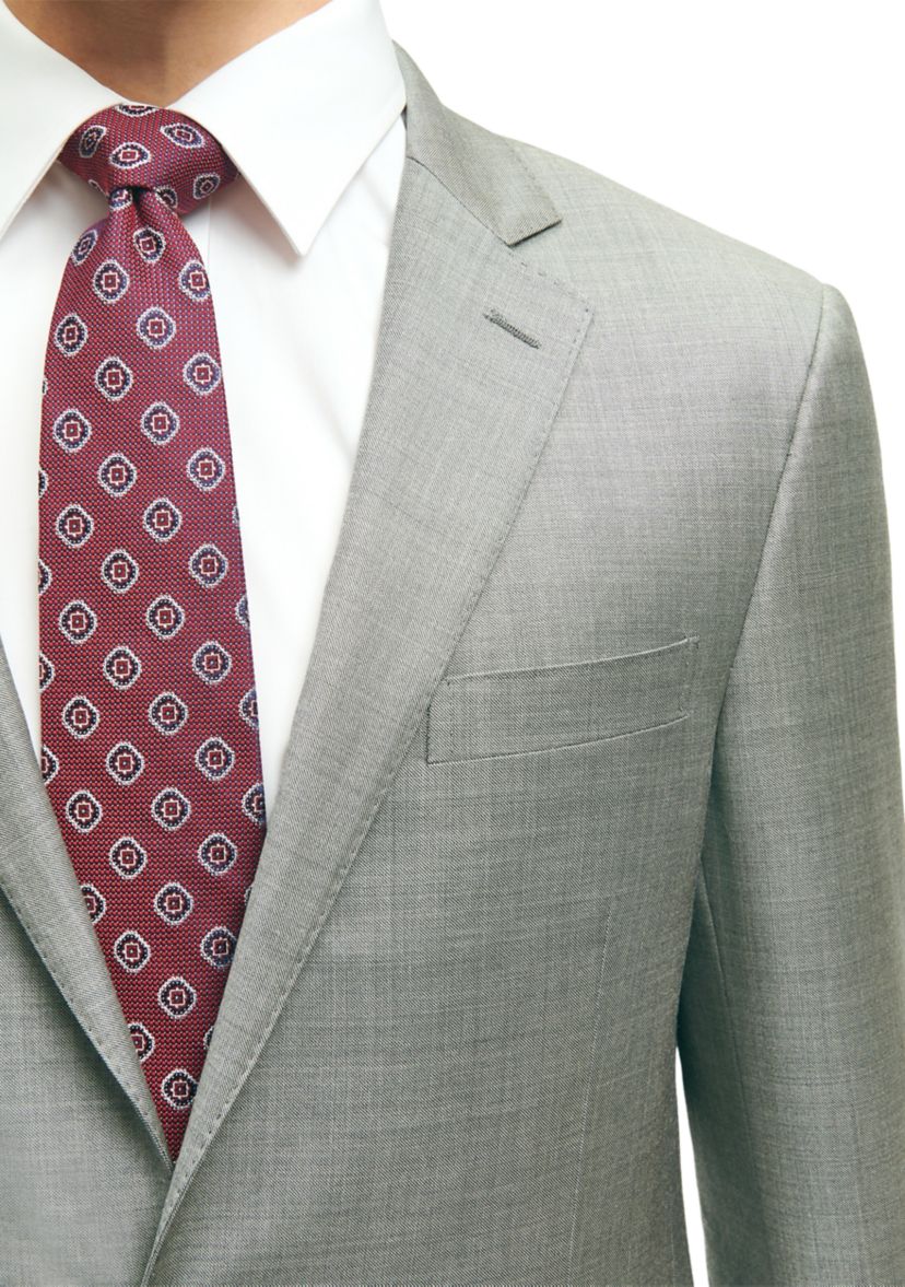 Mens Classic Fit Wool Sharkskin 1818 Suit