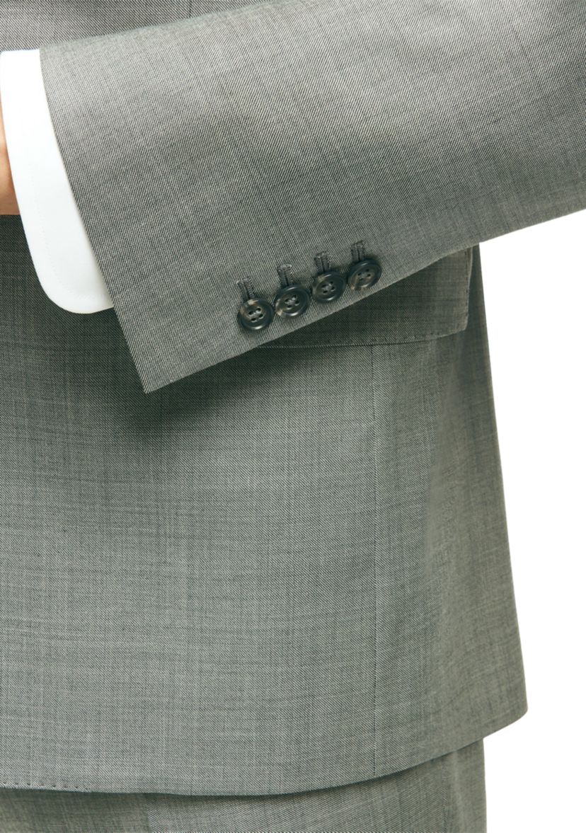 Mens Classic Fit Wool Sharkskin 1818 Suit