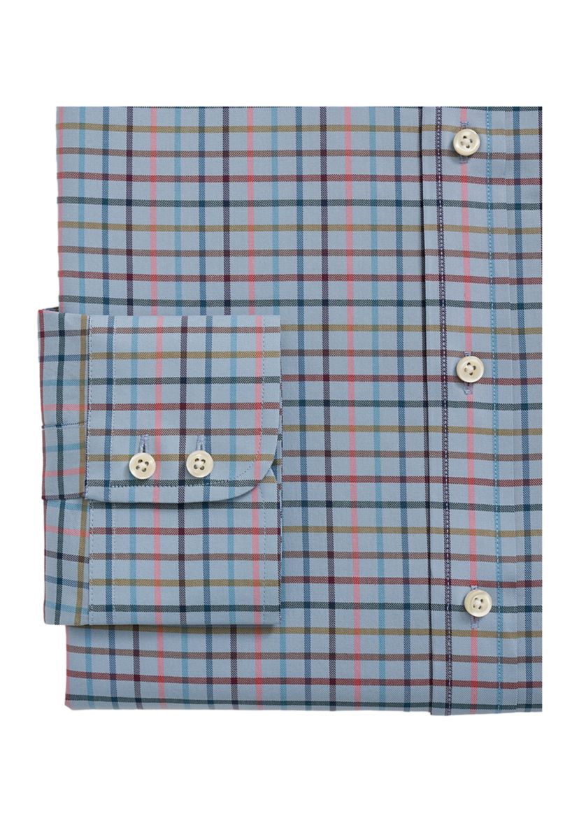 Mens X Thomas Mason Cotton Twill Londoner Collar Checked Dress Shirt