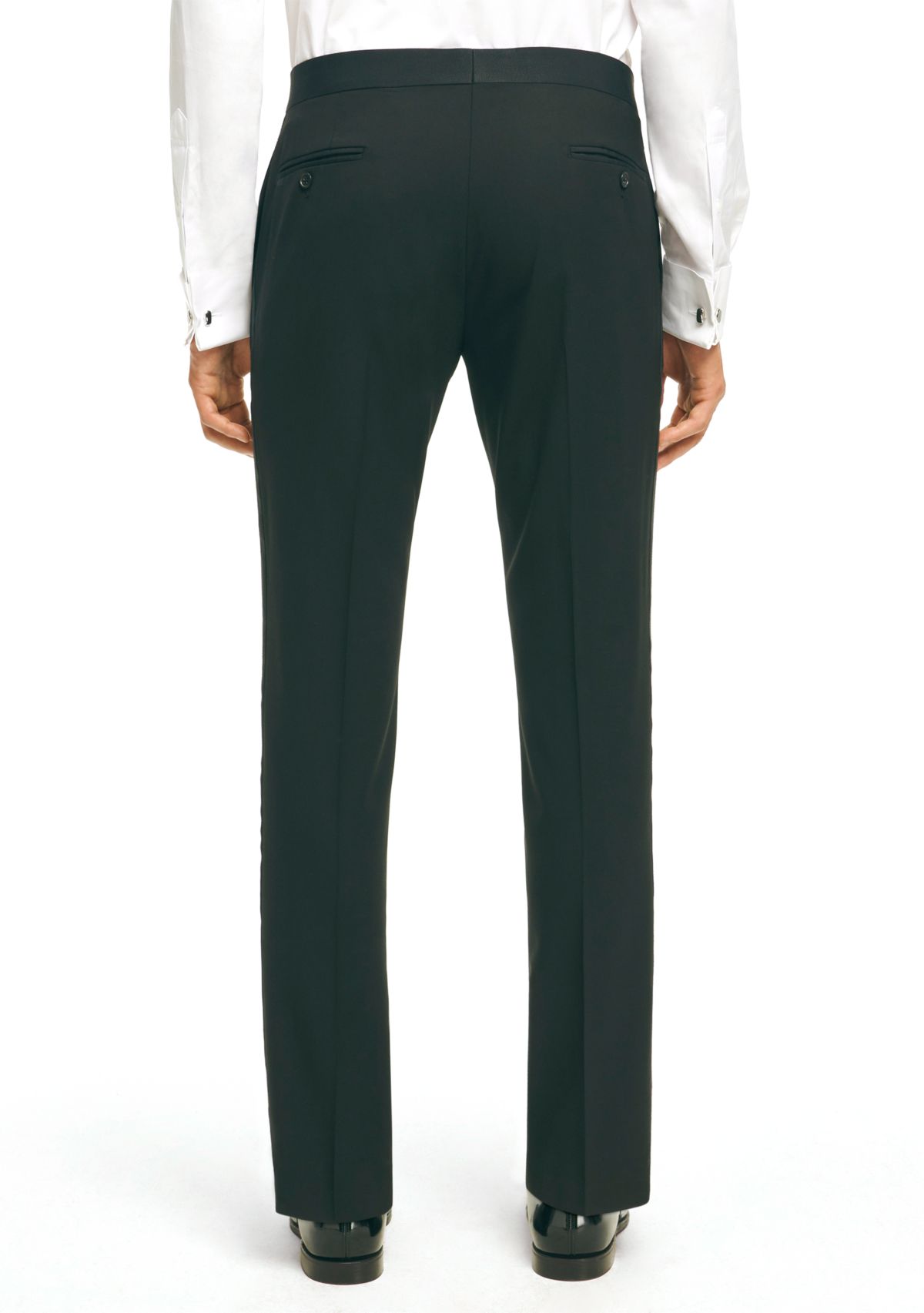 Mens Explorer Collection Classic Fit Wool Tuxedo Pants
