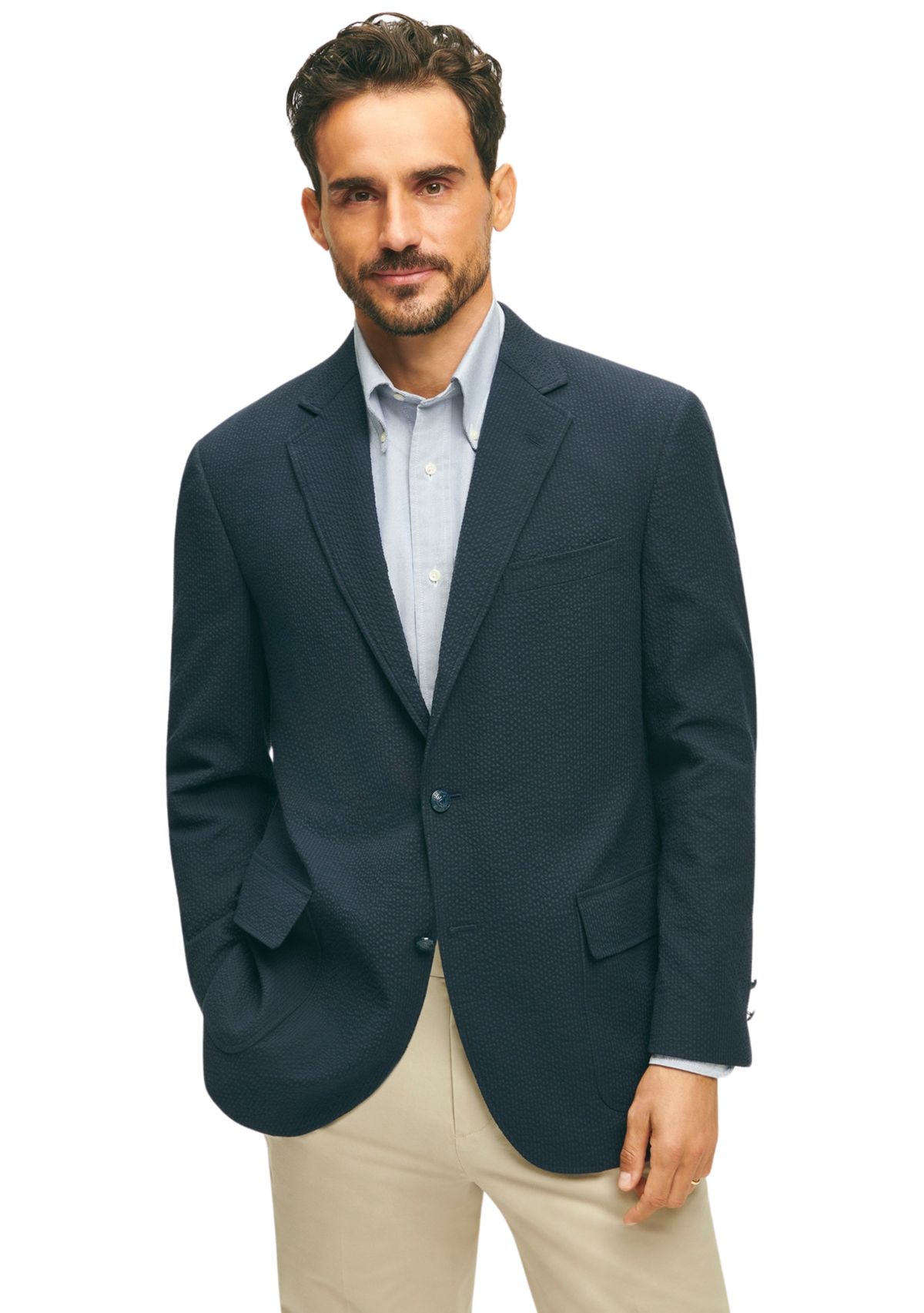 The Sack Blazer in Seersucker Fun Stripe