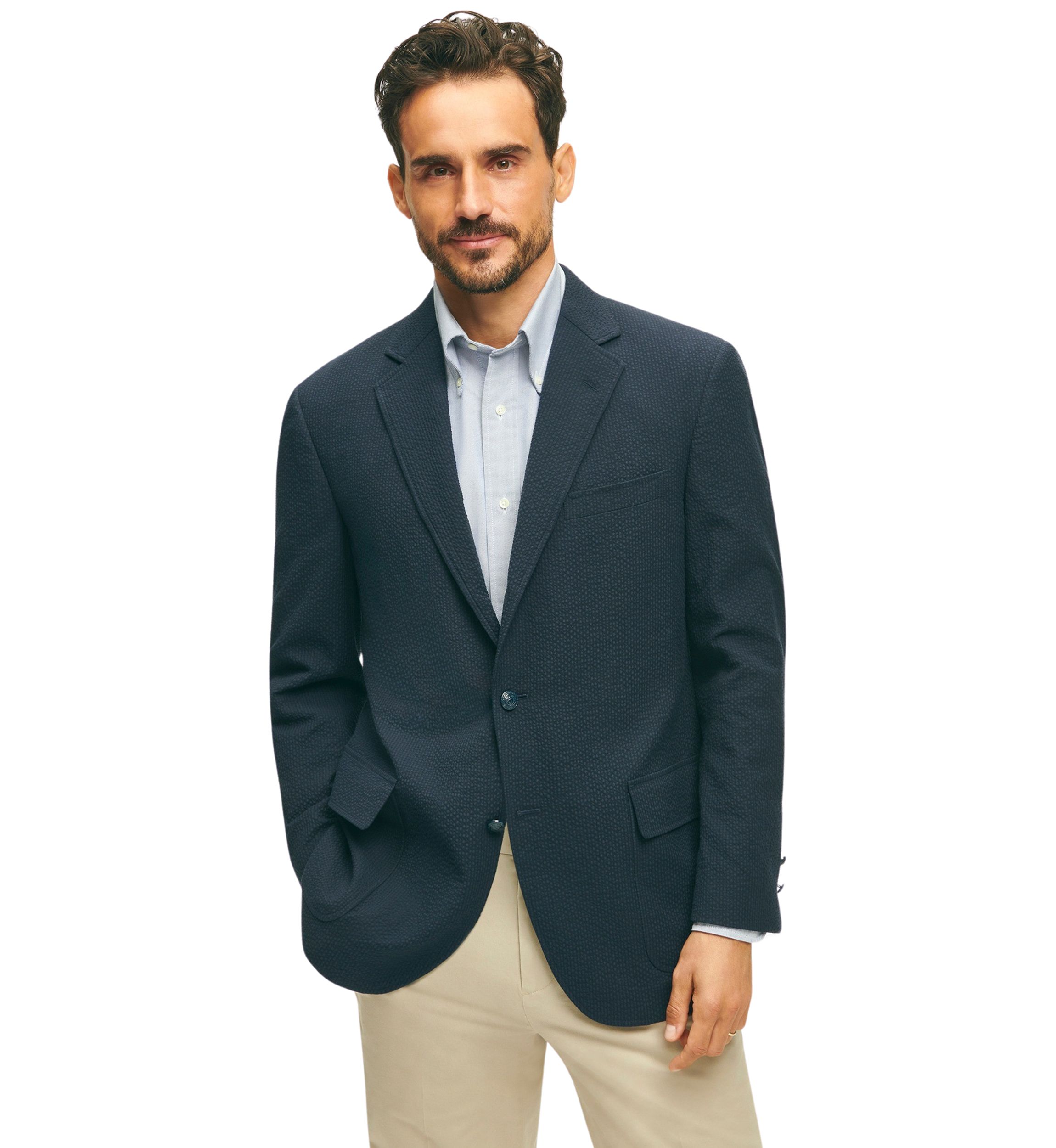 The Sack Blazer in Seersucker Fun Stripe