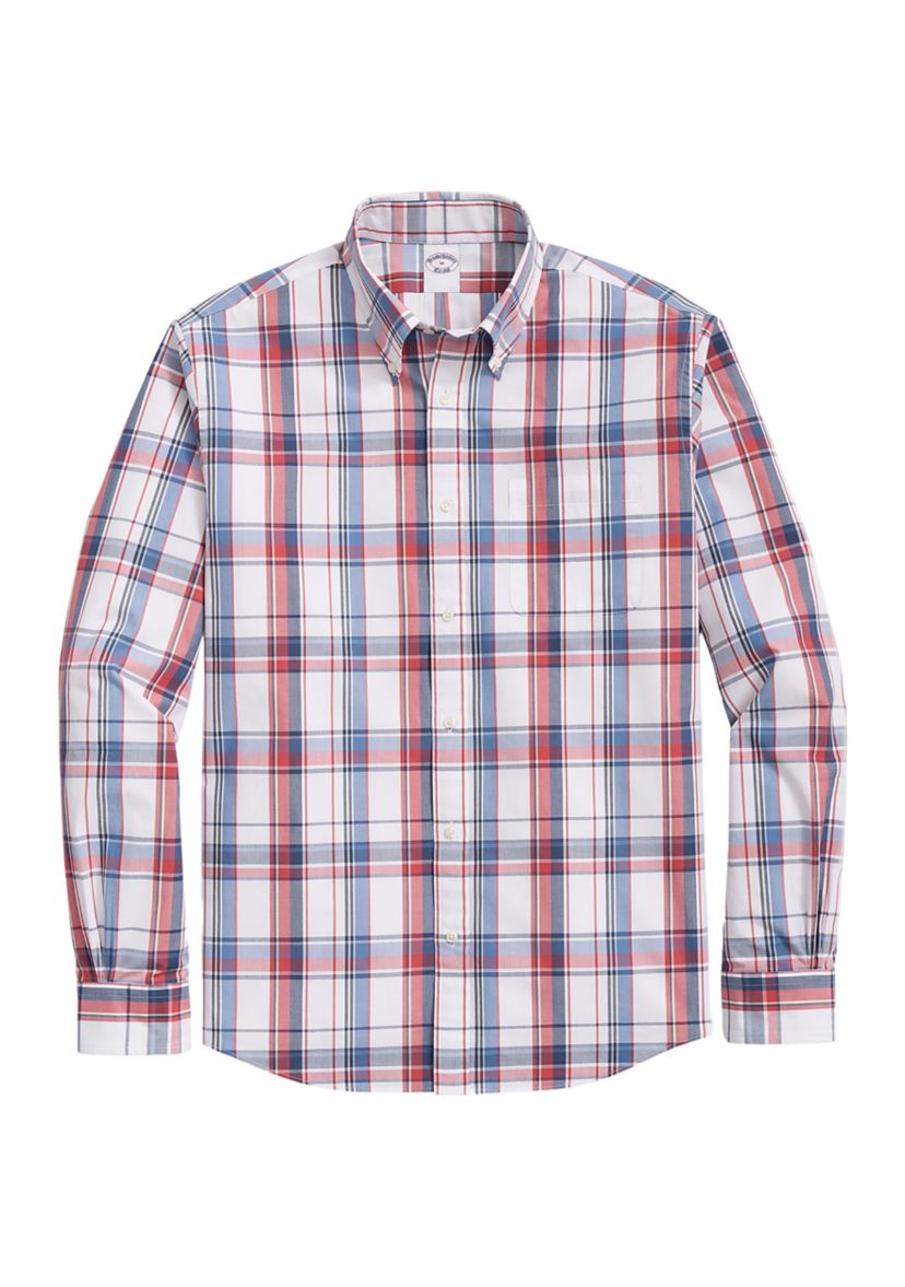 Mens Poplin Plaid Friday Shirt
