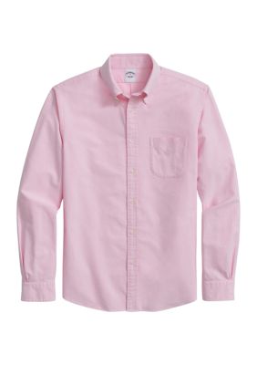 Brooks Brothers Men's Friday Shirt, Oxford, Pink, Large
