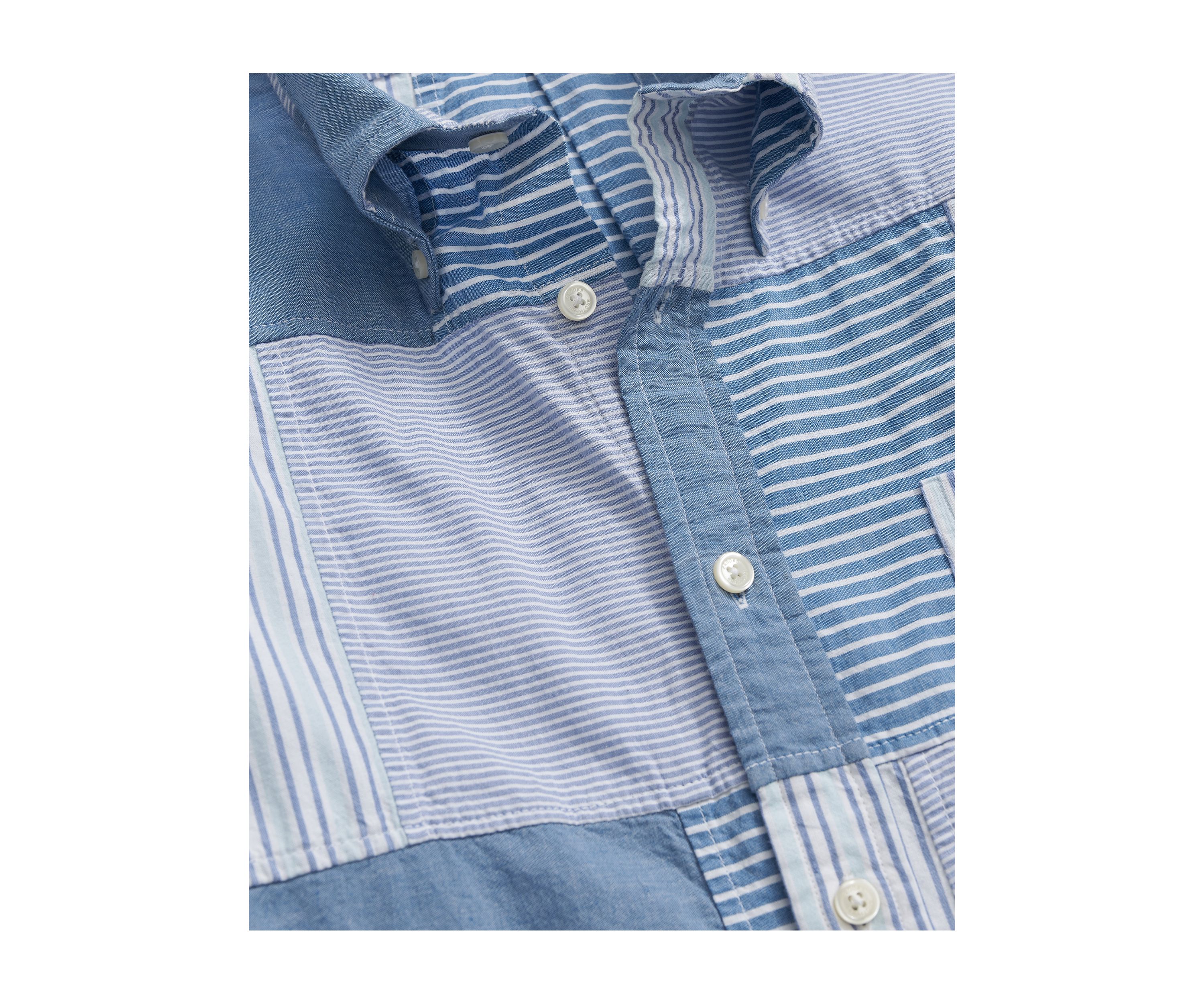   Cotton Madras Button-Down Collar Sport Shirt 