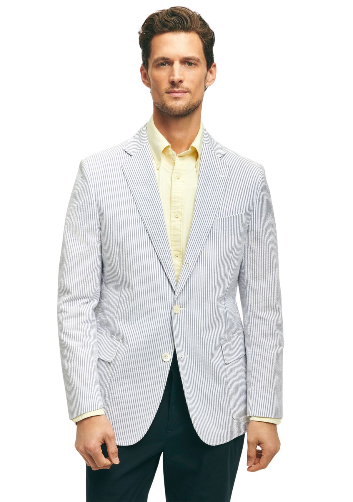 Mens Classic Fit Vintage Inspired Seersucker Sport Coat